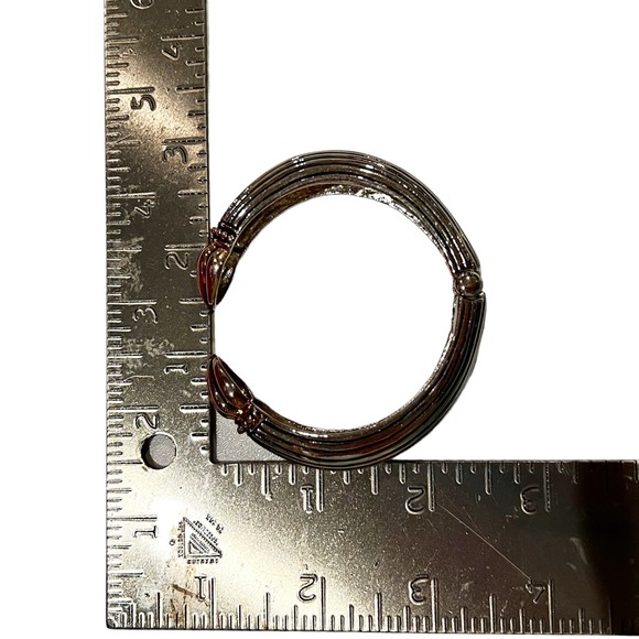 Hinged Cuff Bracelet Renaissance Medieval Revival Jewelry Chuncky Heavy - Picture 9 of 9